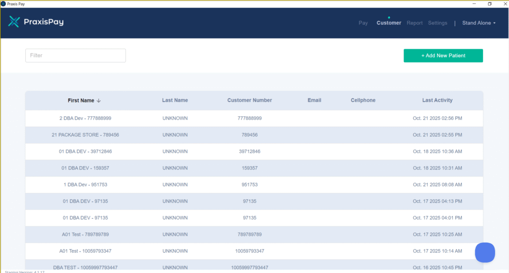 Lista de pacientes en Paystack Case Study